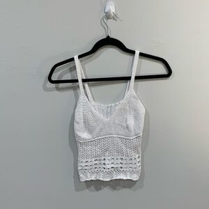 White Knit Crop Top from Greece